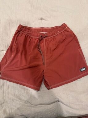 Saxx Men's Rust Red Swim Trunks